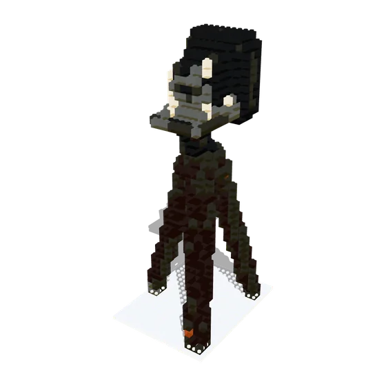 The antique camera 3D model converted to bricks
