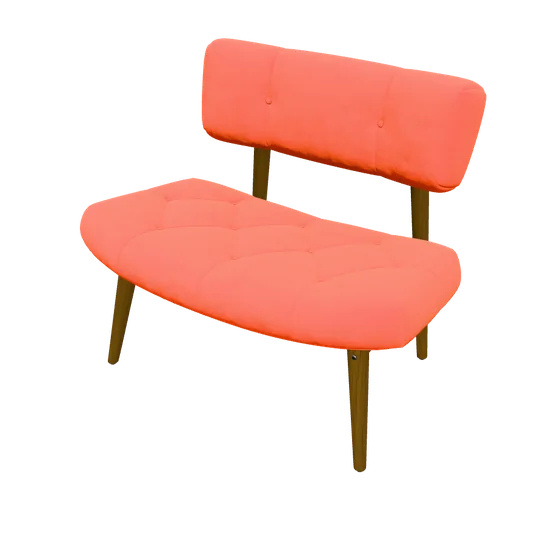 A 3D model of a sofa chair
